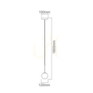 Függőlámpa Bao I Gold IP44 Open Design Highlights fehér arany G9 9W 120 mm small 2
