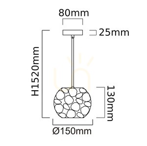 Függőlámpa Carera króm fém G9 7W Open Design Highlights 150 mm 1520 mm small 2