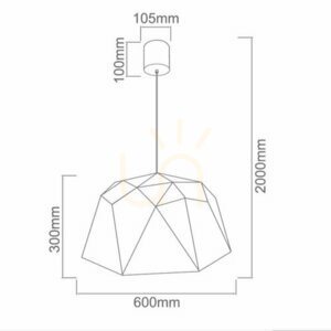 Függőlámpa Iseo Fehér Homok 18W E27 Open Design Highlights 2000 mm IP20 small 2