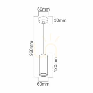Függőlámpa Kika S 120 Open Design Highlights króm GU10 alumínium 960 mm small 2