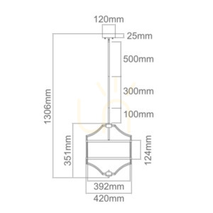 Függőlámpa Stesso Cromo S 4xE27 fehér krém króm Open Design Highlights small 2