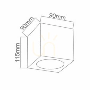 Mennyezeti lámpa Cubo Nero króm-fekete GU10 Open Design Highlights small 1