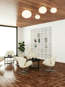 Plafond Palla 30 fehér opál króm fém üveg E27 Open Design Highlights small 1