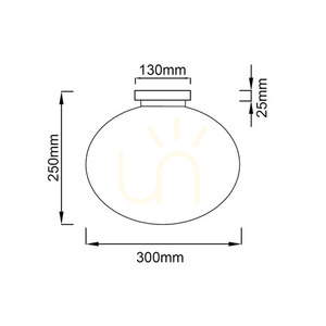 Plafond Palla 30 fehér opál króm fém üveg E27 Open Design Highlights small 4