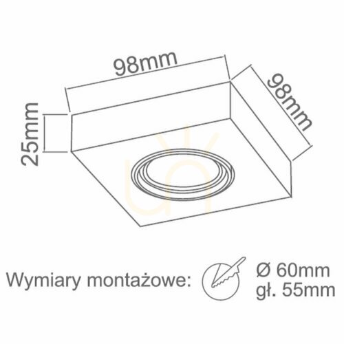 Jelölje be Süllyesztett lámpatest Arni GU10 króm 98 mm Open Design Highlights