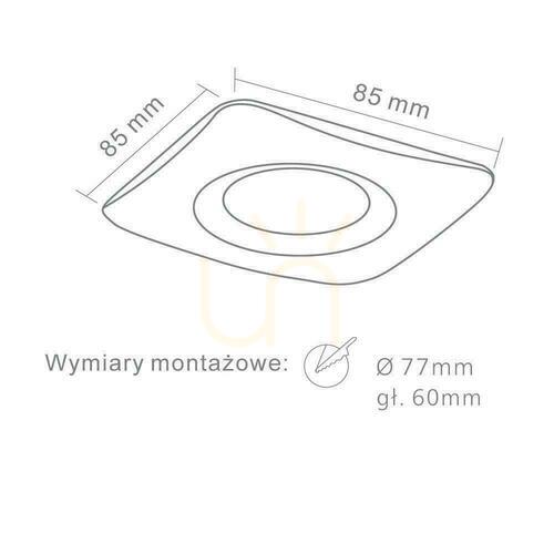 Jelölje be Süllyesztett lámpatest Bello IP44 króm GU10 8W Open Design Highlights