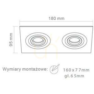 Süllyesztett lámpatest Fasto II króm 2xGU10 8W Open Design Highlights small 1