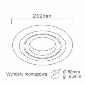Süllyesztett lámpatest Open Design Highlights Pio matt fekete GU10 92 mm alumínium small 1
