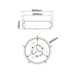 Plafond Pirelo Open Design Highlights fehér króm 400 mm 3xE14 IP20 small 4
