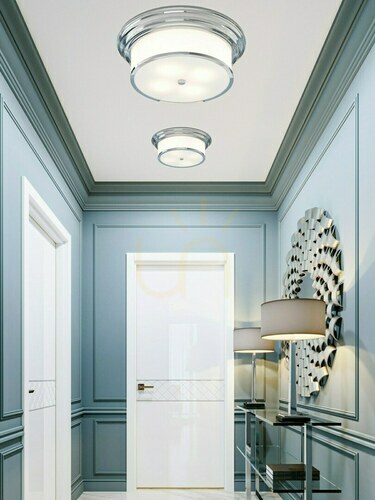 Jelölje be Plafond Famburo Open Design Highlights 3xE14 fehér krém 390 mm alumnium üveg textil