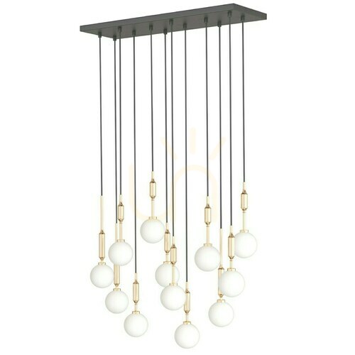 Jelölje be Függőlámpa Open Design Highlights Ero XII Gold 80x25 fehér opál fekete arany fém üveg