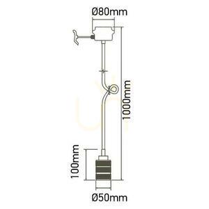 V-TAC VT-7999-BV 5 év garancia bronz függő lámpatest small 3