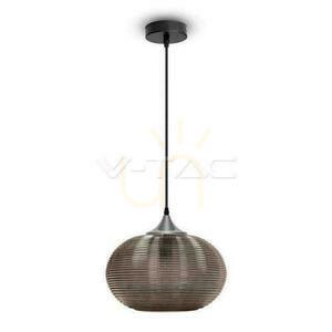 V-TAC függőlámpa Diamond Cut sorozat füstölt üveg fi330mm VT-7350-HB 5 év garancia small 1