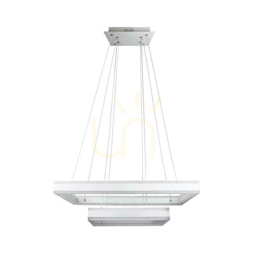 Jelölje be LED V-TAC 100W Soft Light csillár függő lámpatest Dimmelhető fehér VT-101-2D 3000K 8050lm 3 év garancia 3 év garancia LED V-TAC 100W Soft Light csillár függő lámpatest Dimmelhető fehér VT-101-2D 3000K 8050lm 3 év garancia 3 év garancia