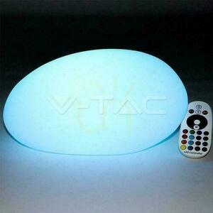 V-TAC LED kerti lámpa kő 28cm töltés távirányító VT-7802 RGBW 18lm small 4