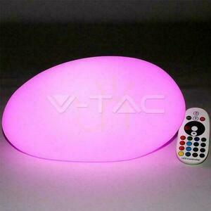 V-TAC LED kerti lámpa kő 28cm töltés távirányító VT-7802 RGBW 18lm small 5
