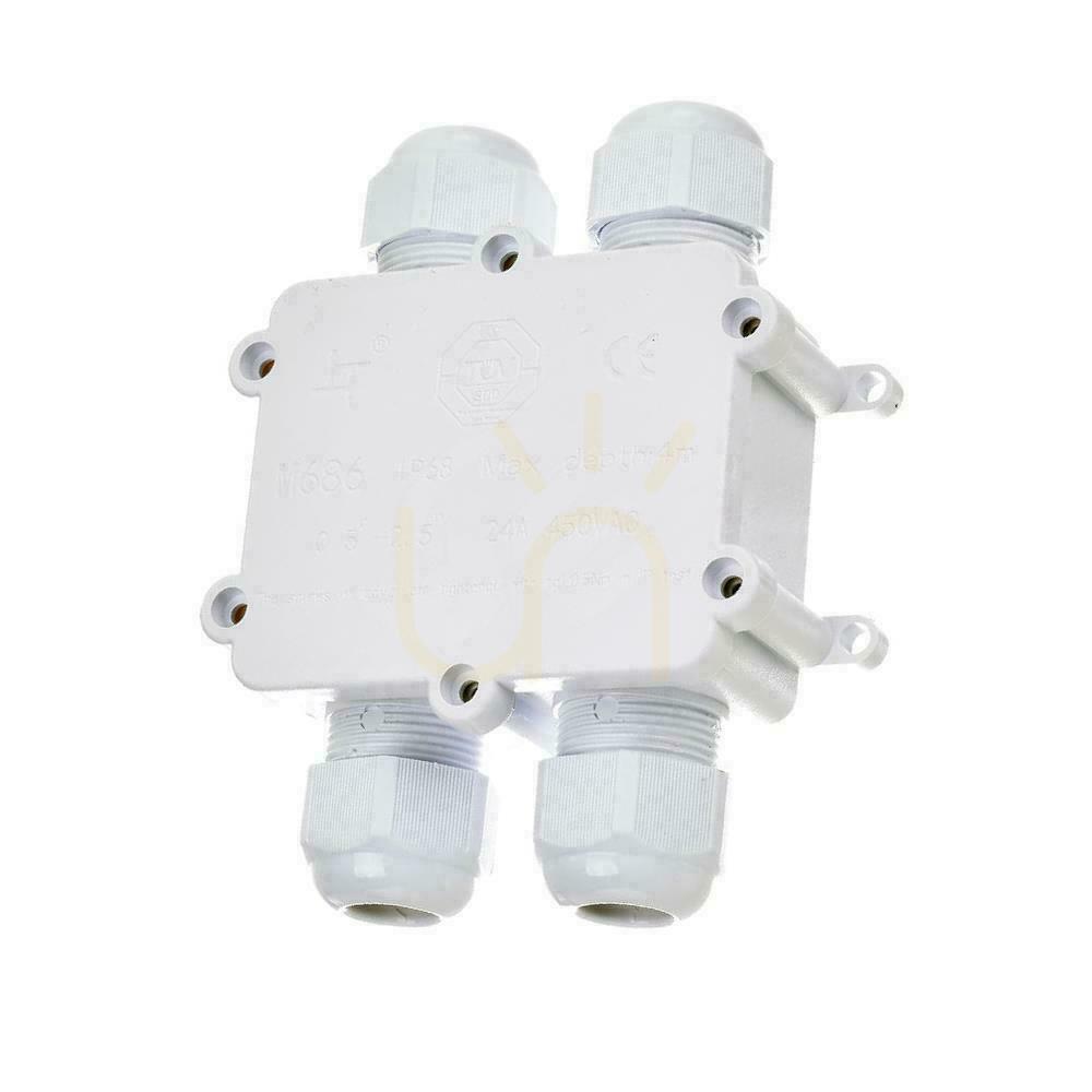 Jelölje be Hermetikus csatlakozódoboz 4x4Pin fehér 0.5-4mm2 vezetékátmérő 8-12mm IP68 V-TAC VT-871 Hermetikus csatlakozódoboz 4x4Pin fehér 0.5-4mm2 vezetékátmérő 8-12mm IP68 V-TAC VT-871