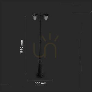 Kerti lámpa V-TAC 2XE27 1990mm IP44 Fekete VT-739 1 Kerti lámpa V-TAC 2XE27 1990mm IP44 Fekete VT-739 small 1