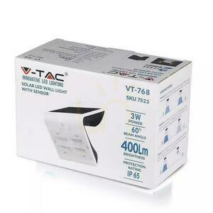 Napelemes kivetítő 3W LED fehér + fekete V-TAC VT-768 4000K 400lm small 4