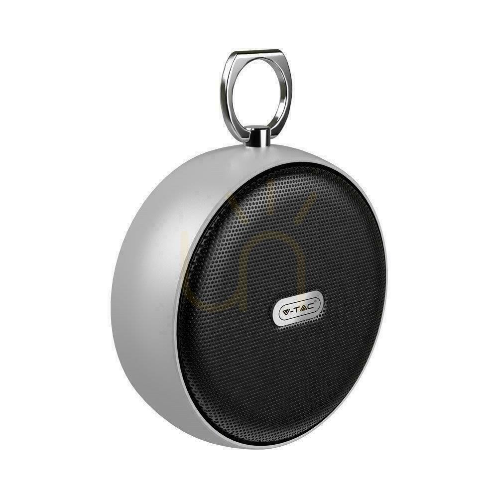 Jelölje be Hordozható Bluetooth Micro USB hangszóró kiváló minőségű 800mAh ezüst kábel V-TAC VT-6211 Hordozható Bluetooth Micro USB hangszóró kiváló minőségű 800mAh ezüst kábel V-TAC VT-6211