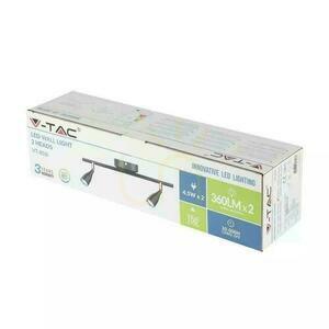 V-TAC 9W LED fali lámpatest fekete VT-810 3000K 680lm small 2