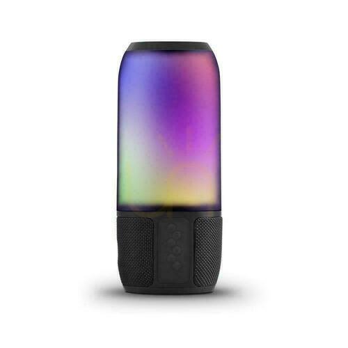 Jelölje be V-TAC vezeték nélküli intelligens LED hangszóró Bluetooth 2x3W USB Micro SD fekete VT-7456