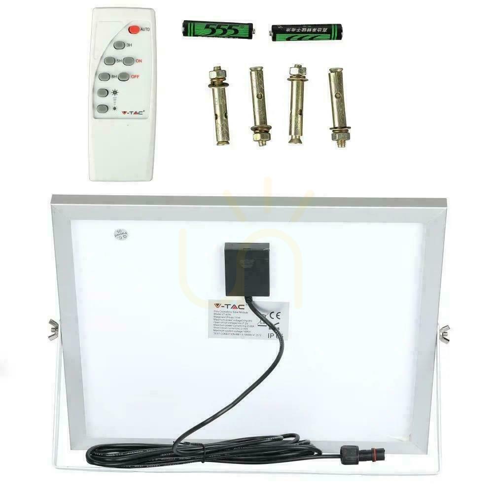 Jelölje be V-TAC napelemes LED projektor 16W fekete IP65, távirányító, időzítő VT-40W 4000K 1050lm V-TAC napelemes LED projektor 16W fekete IP65, távirányító, időzítő VT-40W 4000K 1050lm