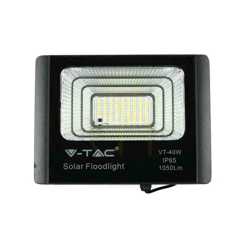 Kijelző V-TAC napelemes LED projektor 16W fekete IP65, távirányító, időzítő VT-40W 4000K 1050lm V-TAC napelemes LED projektor 16W fekete IP65, távirányító, időzítő VT-40W 4000K 1050lm