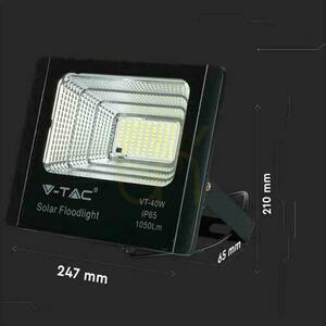 V-TAC napelemes LED projektor 16W fekete IP65, távirányító, időzítő VT-40W 4000K 1050lm 9 V-TAC napelemes LED projektor 16W fekete IP65, távirányító, időzítő VT-40W 4000K 1050lm small 9