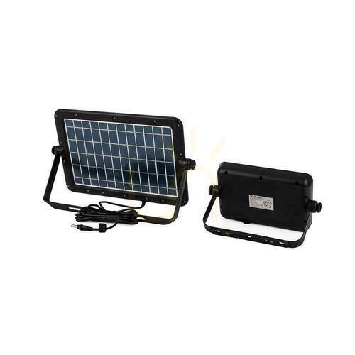 Jelölje be V-TAC 10W USB napelemes LED projektor fekete IP65 VT-788-10 4000K 1100lm 4000K 1100lm