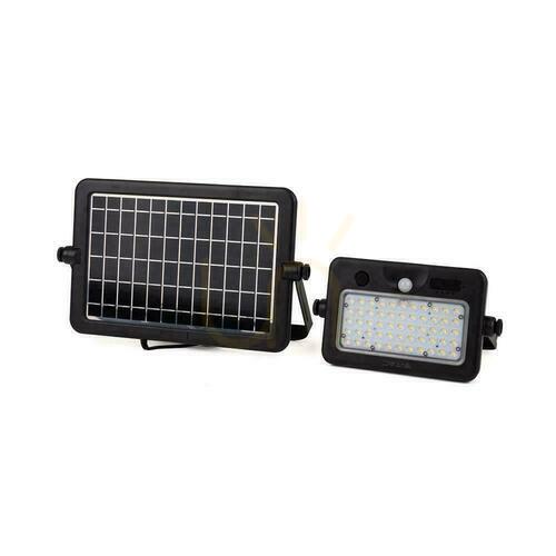 Jelölje be V-TAC 10W USB napelemes LED projektor fekete IP65 VT-788-10 4000K 1100lm 4000K 1100lm