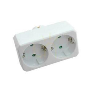2 aljzatos földelt adapter V-TAC VT-1006 2×16 A 250 V fehér small 0