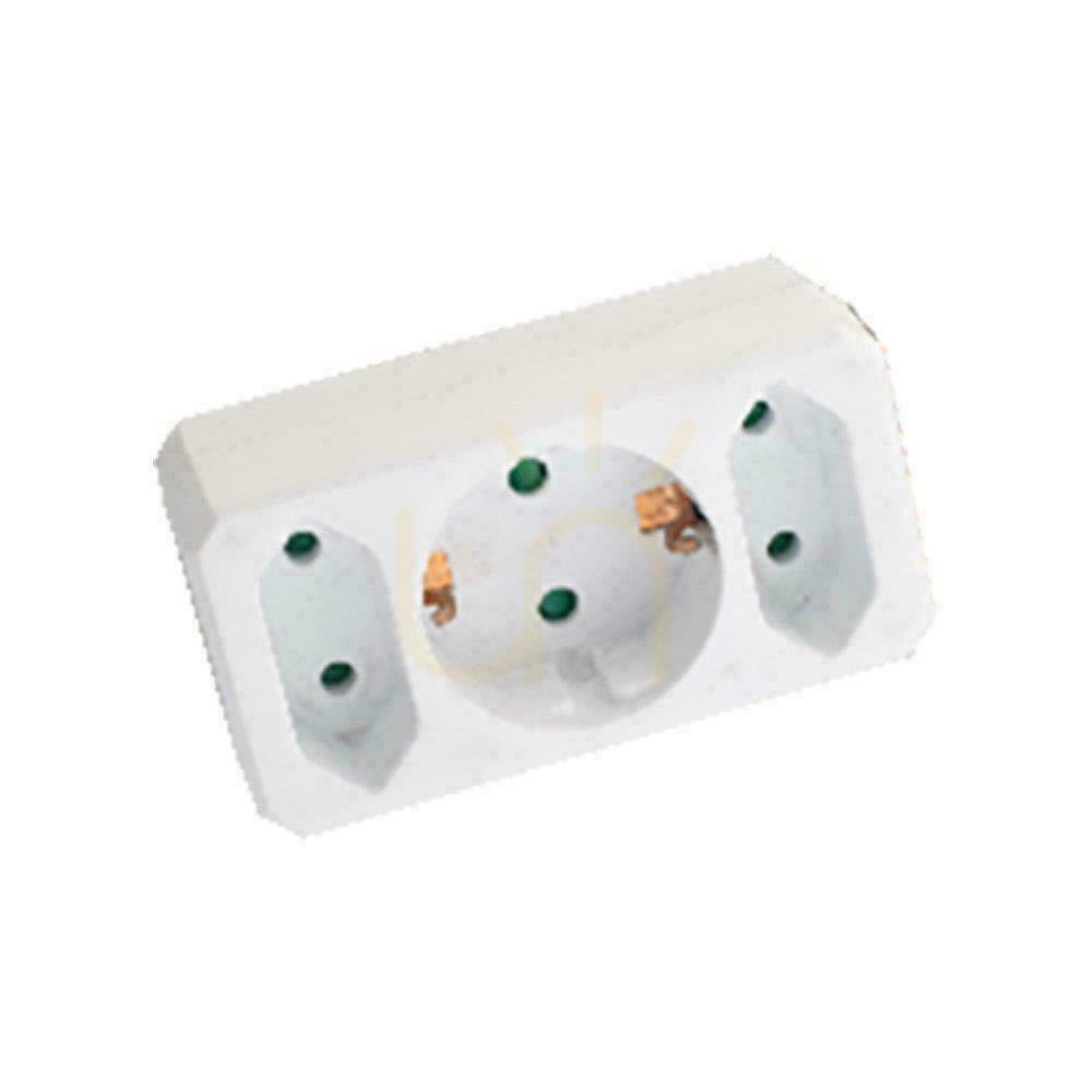 Jelölje be Osztó 3x (2+1) 2x Euro 10A 1 x 10/16A 250V V-TAC Fehér VT-1005 Osztó 3x (2+1) 2x Euro 10A 1 x 10/16A 250V V-TAC Fehér VT-1005