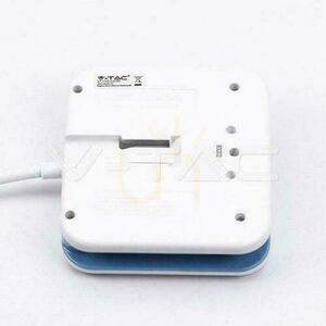 Hosszabbító négyzet 3 aljzat 2 port USB 1.55MM 1.4M V-TAC VT-1153-2 small 1