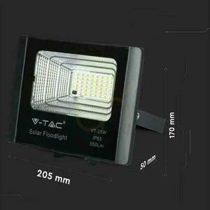 V-TAC napelemes LED projektor 12W fekete IP65, távirányító, időzítő VT-25W 6000K 550lm small 9