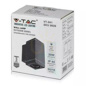 Kerti fali lámpa V-TAC W Down GU10 Graphite Mat VT-841 3 év garancia small 3