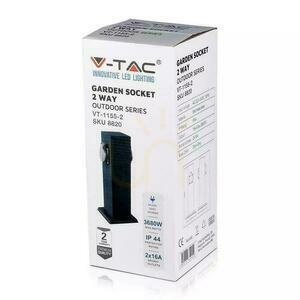 V-TAC kerti oszlop 2 aljzat 30cm 2x16A 3600W IP44 grafit VT-1155-1 4 V-TAC kerti oszlop 2 aljzat 30cm 2x16A 3600W IP44 grafit VT-1155-1 small 4