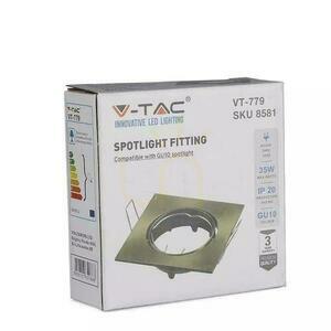 Háló V-TAC GU10 négyzet alakú mozgatható arany VT-779-SG 3 év garancia small 2