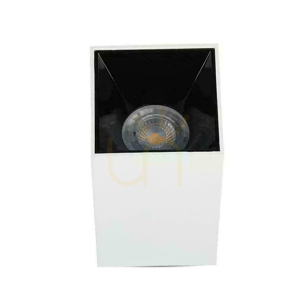 Előnézet V-TAC GU10 négyzet alakú, felszíni mennyezeti lámpatest fehér+fekete 74x74x140mm VT-882-Q 3 év garancia V-TAC GU10 négyzet alakú, felszíni mennyezeti lámpatest fehér+fekete 74x74x140mm VT-882-Q 3 év garancia