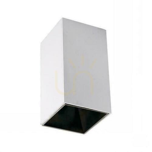 Jelölje be V-TAC GU10 négyzet alakú, felszíni mennyezeti lámpatest fehér+fekete 74x74x140mm VT-882-Q 3 év garancia