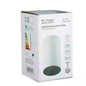 Mennyezeti lámpatest V-TAC GU10 kerek felszíni cső fehér + fekete 80x140mm VT-882-R 3 év garancia 4 Mennyezeti lámpatest V-TAC GU10 kerek felszíni cső fehér + fekete 80x140mm VT-882-R 3 év garancia small 4
