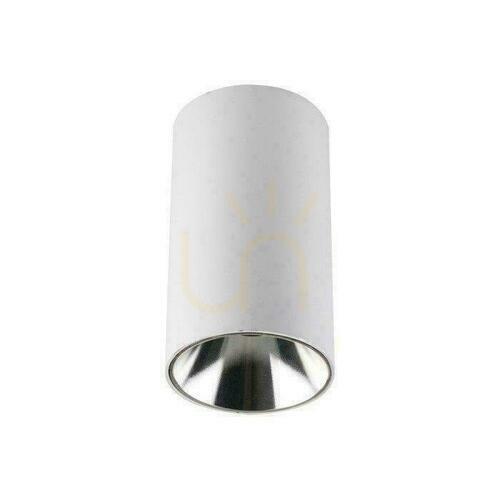 Jelölje be Mennyezeti lámpatest V-TAC GU10 kerek felszíni cső fehér + króm 80x140mm VT-882-R 3 év garancia
