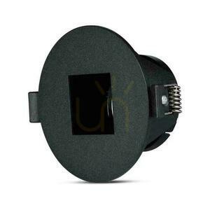 V-TAC VT-883-B mennyezeti lámpatest GU10 foglalathoz, fekete, kerek, négyzetes kerettel small 1