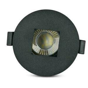 V-TAC VT-883-B mennyezeti lámpatest GU10 foglalathoz, fekete, kerek, négyzetes kerettel small 3
