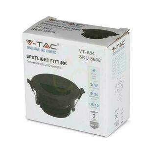 V-TAC GU10 kerek háló félkörrel Fekete VT-884 3 év garancia small 5