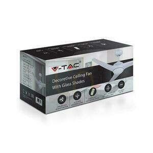 V-TAC VT-6055-3 fehér mennyezeti ventilátor, 132 cm, 15 W CCT LED, távirányító small 2