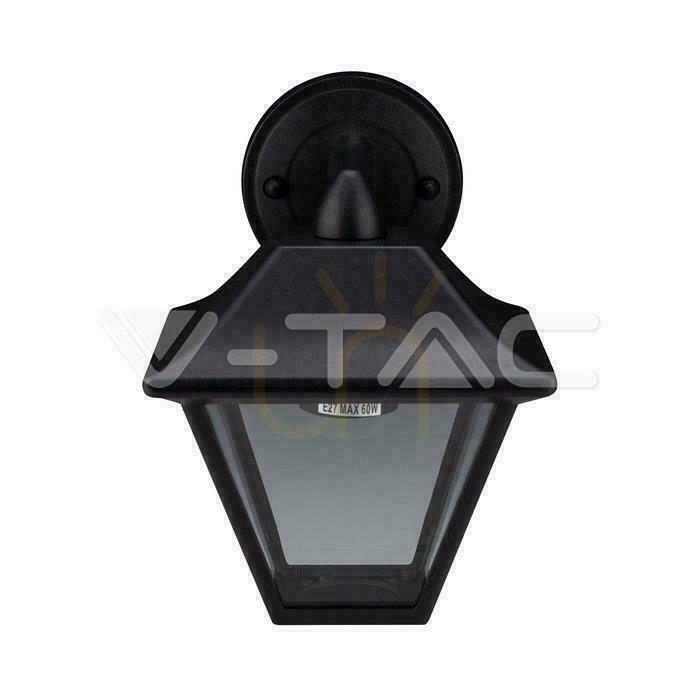 Kilátás V-TAC IP44 E27 fekete matt VT-843 kerti fali lámpa 3 év garancia V-TAC IP44 E27 fekete matt VT-843 kerti fali lámpa 3 év garancia