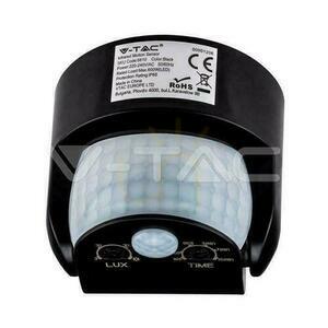 V-TAC falra szerelhető mozgásérzékelő fekete 180st/360st IP65 VT-8093 small 2