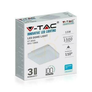 V-TAC VT-8033SQ fehér LED mennyezeti lámpa 15 W 6400 K 20 cm IP44 small 4