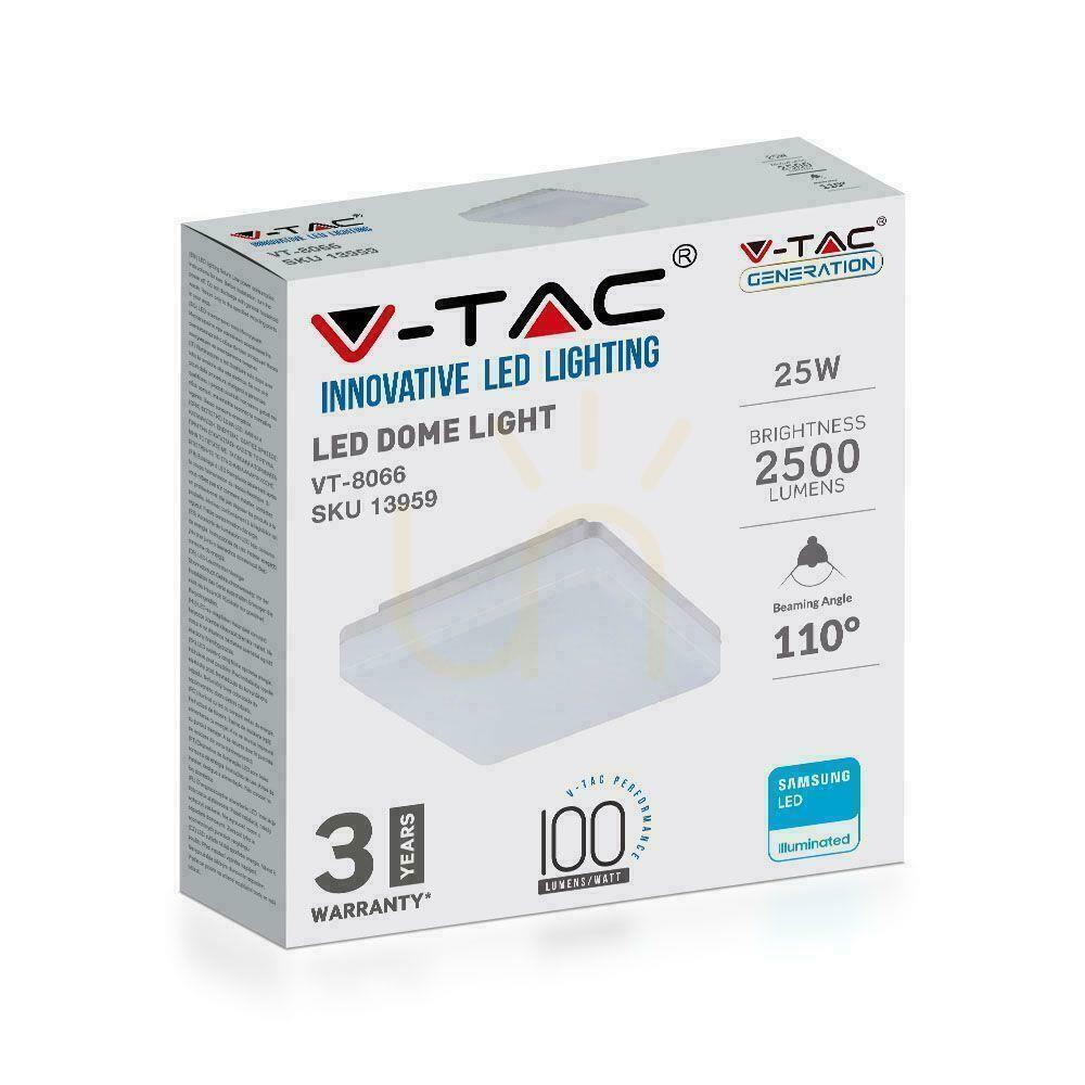 Előadás Felületi Plafond Square V-TAC 25W LED SAMSUNG CHIP IP44 100Lm/W VT-8066SQ 3000K 2500lm 3 év garancia 3 év garancia Felületi Plafond Square V-TAC 25W LED SAMSUNG CHIP IP44 100Lm/W VT-8066SQ 3000K 2500lm 3 év garancia 3 év garancia